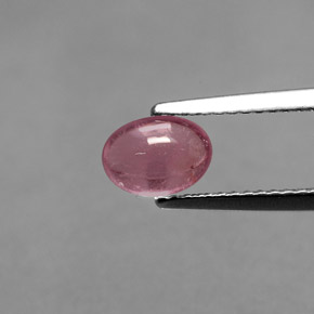 0.97 ct Pink Tourmaline Gemstone, Tourmaline Gem in Oval Cabochon Shape for Sale.
