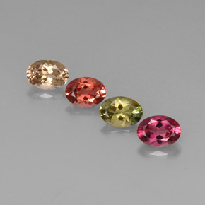 3.12 ct Multicolor Tourmaline Gemstone, Tourmaline Gem in Oval Facet Shape for Sale.