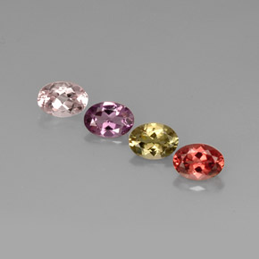3.15 ct Multicolor Tourmaline Gemstone, Tourmaline Gem in Oval Facet Shape for Sale.