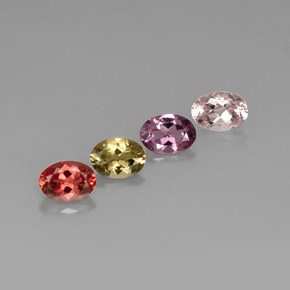 3.15 ct Multicolor Tourmaline Stone, Natural Tourmaline in Oval Facet Shape for Sale