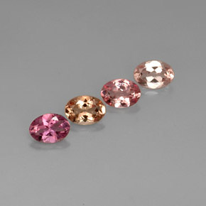 3.04 ct Multicolor Tourmaline Stone, Natural Tourmaline in Oval Facet Shape for Sale