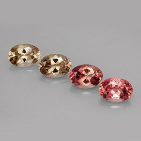 3.40 ct Multicolor Tourmaline Stone, Natural Tourmaline in Oval Facet Shape for Sale