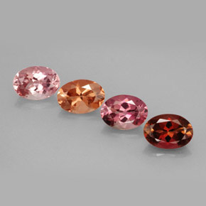 3.20 ct Multicolor Tourmaline Stone, Natural Tourmaline in Oval Facet Shape for Sale