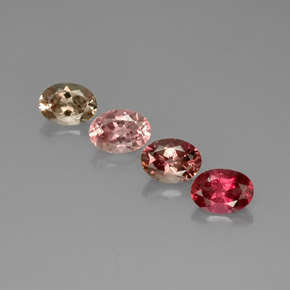 3.28 ct Multicolor Tourmaline Stone, Natural Tourmaline in Oval Facet Shape for Sale