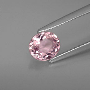 0.65 ct Pink Tourmaline Stone, Natural Tourmaline in Oval Portuguese-Cut Shape for Sale