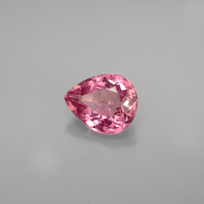 0.66 ct Pink Tourmaline Stone, Natural Tourmaline in Pear Facet Shape for Sale