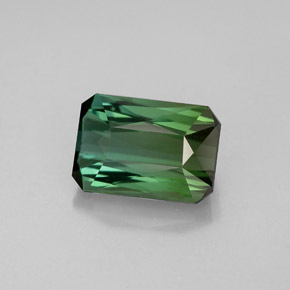 1.74 ct Green Tourmaline Gemstone, Tourmaline Gem in Octagon / Scissor Cut Shape for Sale.