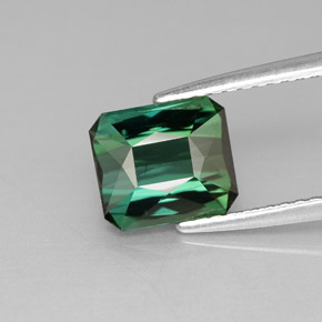 2.04 ct Green Tourmaline Gemstone, Tourmaline Gem in Octagon / Scissor Cut Shape for Sale.