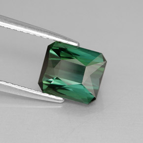 2.04 ct Green Tourmaline Stone, Natural Tourmaline in Octagon / Scissor Cut Shape for Sale