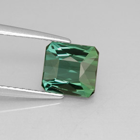 1.70 ct Green Tourmaline Gemstone, Tourmaline Gem in Octagon / Scissor Cut Shape for Sale.
