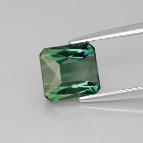 1.70 ct Green Tourmaline Stone, Natural Tourmaline in Octagon / Scissor Cut Shape for Sale