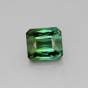 1.93 ct Green Tourmaline Gemstone, Tourmaline Gem in Octagon / Scissor Cut Shape for Sale.