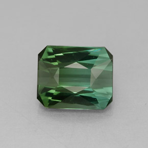 1.51 ct Green Tourmaline Stone, Natural Tourmaline in Octagon / Scissor Cut Shape for Sale
