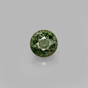0.93 ct Green Tourmaline Gemstone, Tourmaline Gem in Round Facet Shape for Sale.