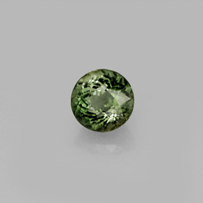 0.93 ct Green Tourmaline Stone, Natural Tourmaline in Round Facet Shape for Sale