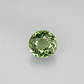 0.80 ct Green Tourmaline Gemstone, Tourmaline Gem in Round Facet Shape for Sale.