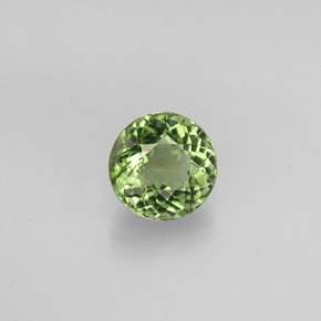0.80 ct Green Tourmaline Stone, Natural Tourmaline in Round Facet Shape for Sale