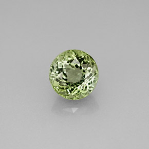 1.47 ct Green Tourmaline Gemstone, Tourmaline Gem in Round Facet Shape for Sale.