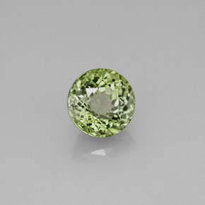 1.47 ct Green Tourmaline Stone, Natural Tourmaline in Round Facet Shape for Sale