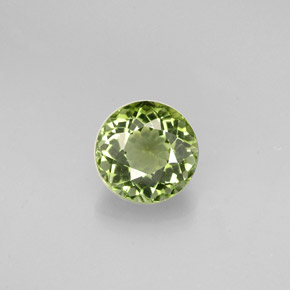 0.88 ct Green Tourmaline Gemstone, Tourmaline Gem in Round Facet Shape for Sale.