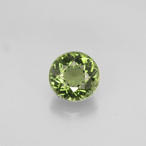 0.90 ct Green Tourmaline Gemstone, Tourmaline Gem in Round Facet Shape for Sale.