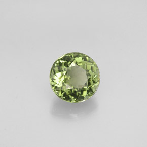 0.90 ct Green Tourmaline Stone, Natural Tourmaline in Round Facet Shape for Sale