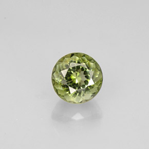 0.93 ct Green Tourmaline Gemstone, Tourmaline Gem in Round Facet Shape for Sale.