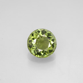 1.15 ct Green Tourmaline Gemstone, Tourmaline Gem in Round Facet Shape for Sale.