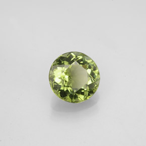 1.15 ct Green Tourmaline Stone, Natural Tourmaline in Round Facet Shape for Sale