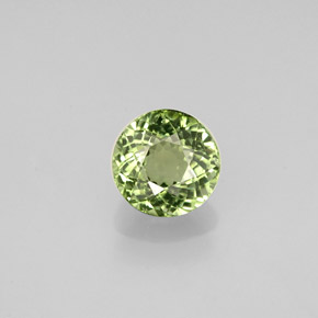 0.87 ct Green Tourmaline Gemstone, Tourmaline Gem in Round Facet Shape for Sale.