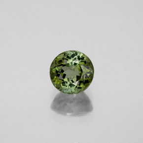 0.98 ct Green Tourmaline Gemstone, Tourmaline Gem in Round Facet Shape for Sale.