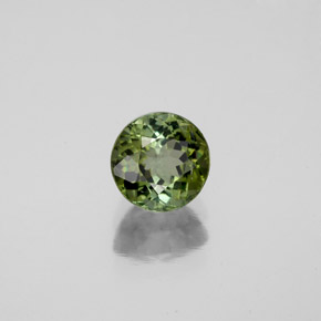 0.98 ct Green Tourmaline Stone, Natural Tourmaline in Round Facet Shape for Sale