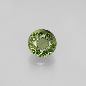 0.74 ct Green Tourmaline Gemstone, Tourmaline Gem in Round Facet Shape for Sale.