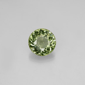 0.68 ct Green Tourmaline Gemstone, Tourmaline Gem in Round Facet Shape for Sale.