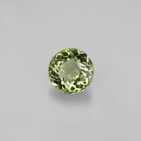0.68 ct Green Tourmaline Stone, Natural Tourmaline in Round Facet Shape for Sale