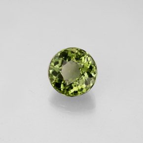 0.95 ct Green Tourmaline Stone, Natural Tourmaline in Round Facet Shape for Sale