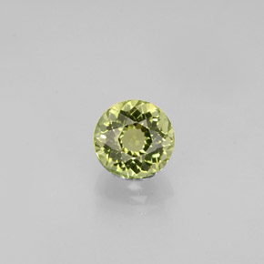 0.62 ct Green Tourmaline Gemstone, Tourmaline Gem in Round Facet Shape for Sale.
