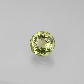 0.62 ct Green Tourmaline Stone, Natural Tourmaline in Round Facet Shape for Sale