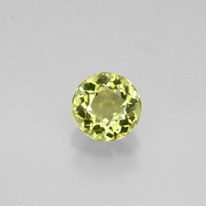 0.78 ct Yellow Tourmaline Gemstone, Tourmaline Gem in Round Facet Shape for Sale.