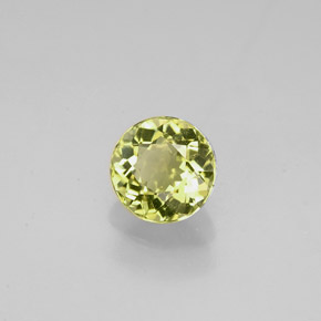 0.78 ct Yellow Tourmaline Stone, Natural Tourmaline in Round Facet Shape for Sale
