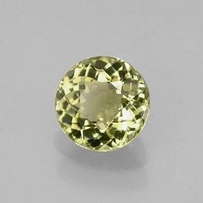 0.74 ct Green Tourmaline Stone, Natural Tourmaline in Round Facet Shape for Sale