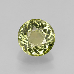 0.88 ct Green Tourmaline Gemstone, Tourmaline Gem in Round Facet Shape for Sale.