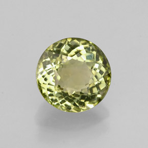 0.88 ct Green Tourmaline Stone, Natural Tourmaline in Round Facet Shape for Sale