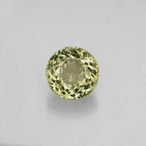1.10 ct Green Tourmaline Gemstone, Tourmaline Gem in Round Facet Shape for Sale.