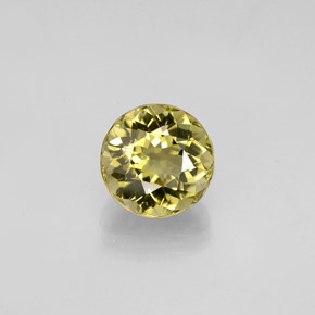 0.99 ct Gold Tourmaline Gemstone, Tourmaline Gem in Round Facet Shape for Sale.