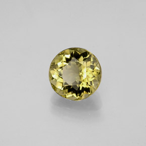 0.99 ct Gold Tourmaline Stone, Natural Tourmaline in Round Facet Shape for Sale