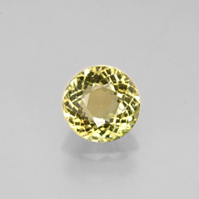 0.89 ct Green Tourmaline Gemstone, Tourmaline Gem in Round Facet Shape for Sale.
