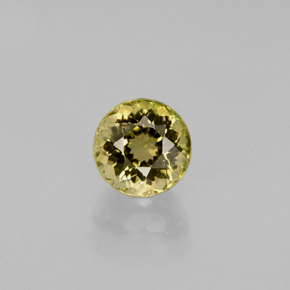 0.82 ct Gold Tourmaline Gemstone, Tourmaline Gem in Round Facet Shape for Sale.
