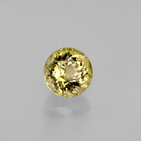 0.82 ct Gold Tourmaline Stone, Natural Tourmaline in Round Facet Shape for Sale
