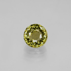 0.77 ct Gold Tourmaline Gemstone, Tourmaline Gem in Round Facet Shape for Sale.